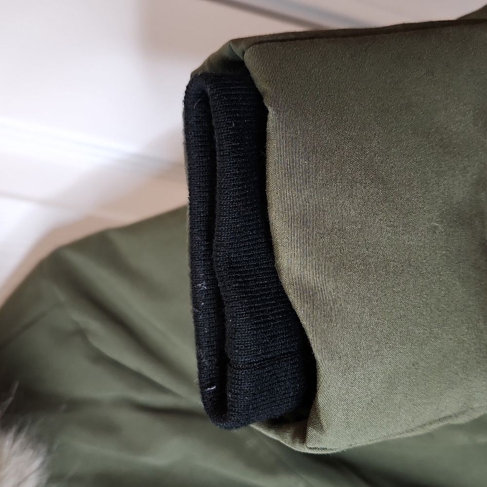 Lauren Ralph Lauren down puffer jacket army green midlength Small - Picture 5 of 12